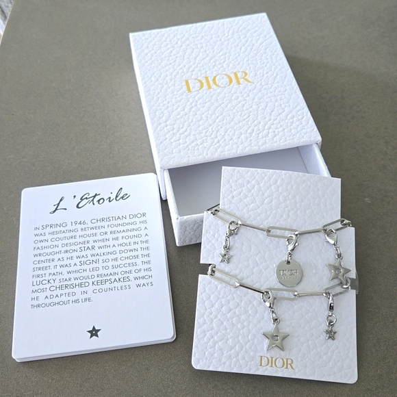 Dior Accessories - Brand New in Box DIOR phone charm silver 5x detachable charms Star 🌟 Dior chain